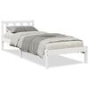 vidaXL Massivholzbett Extra Lang ohne Matratze Wei&szlig; 90x220 Kiefernholz
