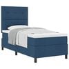 vidaXL Boxspringbett mit Kopfteil Blau 90 x 190 cm Stoff