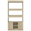 vidaXL Highboard Sonoma-Eiche 92x33x180 cm Holzwerkstoff