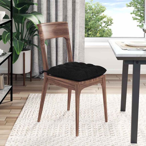 vidaXL Sitzkissen 2 pcs Schwarz 40 x 40 x 6 cm Stoff