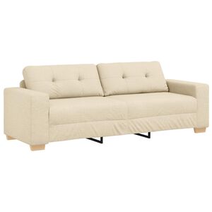 vidaXL 3-Sitzer-Sofa Creme 180 cm Stoff