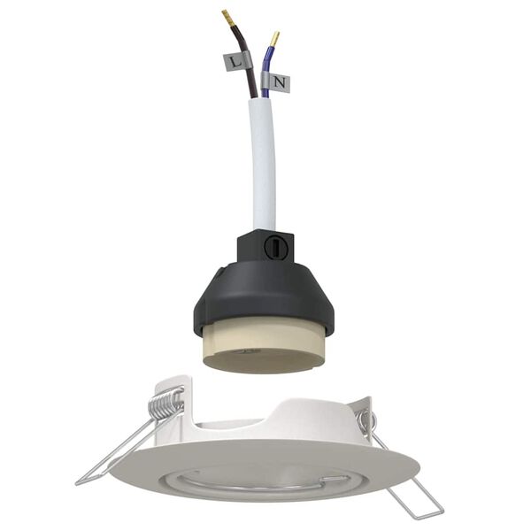 vidaXL Spotlights mit Scheinwerfern 6 pcs Weiß 9 x 9 cm Metall