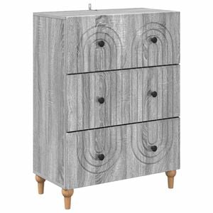 vidaXL Schubladenschrank Graues Sonoma 66 x 34,5 x 90 cm Holzwerkstoff