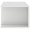 vidaXL TV-Schrank mit LED-Leuchten Hochglanz-Weiß 90x39x30 cm