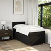 vidaXL Boxspringbett mit Matratze Schwarz Stoff