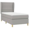 vidaXL Boxspringbett mit Matratze Hellgrau 90x200 cm Stoff