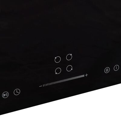 vidaXL Induktionskochfeld mit 4 Platten Touch Control Glas 77cm 7000 W