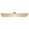 vidaXL Regenbrause Edelstahl 30x20 cm Rechteckig Golden