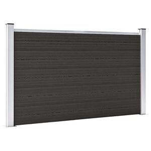 vidaXL Zaunelement WPC 180x105 cm Schwarz