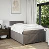 vidaXL Boxspringbett mit Matratze Taupe 120x190 cm Stoff