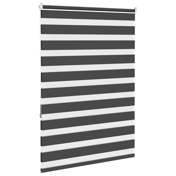 vidaXL Doppelrollo Schwarz 95x150 cm Stoffbreite 90,9 cm Polyester