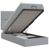 vidaXL Ottoman Bett mit Matratze Hellgrau 100 x 200 cm Stoff