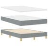 vidaXL Boxspringbett mit Matratze Hellgrau 120 x 190 cm Stoff