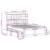 vidaXL Massivholzbett mit Regal ohne Matratze Wachsbraun 135x190 cm