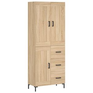 vidaXL Highboard Sonoma-Eiche 69,5x34x180 cm Holzwerkstoff