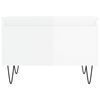 vidaXL Couchtische 2 Stk. Hochglanz-Wei&szlig; 50x46x35 cm Holzwerkstoff