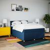 vidaXL Boxspringbett mit Matratze Blau 140x190 cm Stoff