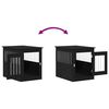 vidaXL Hundebox-M&ouml;bel Schwarze Eiche 55 x 75 x 65 cm Holzwerkstoff