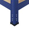 vidaXL Lagerregale mit 5 B&ouml;den 3 Stk. Blau Stahl & Holzwerkstoff