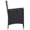 vidaXL 9-tlg. Garten-Essgruppe Poly Rattan Schwarz