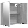 vidaXL Bad-Spiegelschrank Grau Sonoma 64x20x67 cm