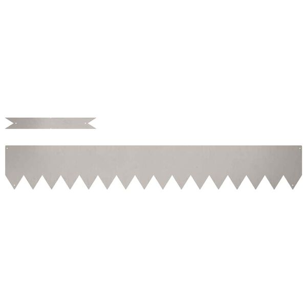 vidaXL Raseneinfassung 50 pcs Braun 100 x 0,05 x 20 cm Wetterfeststahl