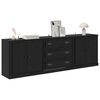 vidaXL Sideboards 3 pcs Schwarze Eiche 210 x 35,5 x 67,5 cm