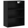 vidaXL Highboard Schwarz Eichen-Optik 69,5 x 34 x 180 cm Holzwerkstoff