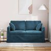 vidaXL Sofa Blau Gesamtabmessungen: 138 x 78 x 80 cm (B x T x H) Samt