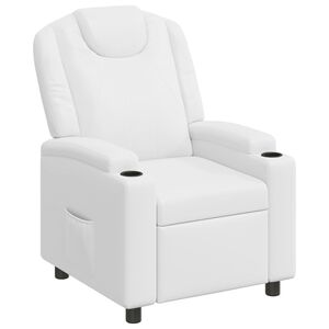 vidaXL Liegestuhl Wei&szlig; 75 x 95 x 106 cm Stoff