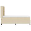 vidaXL Boxspringbett mit Matratze mit Kopfteil Creme 80 x 200 cm Stoff