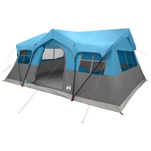 vidaXL Familienzelt Blau 487 x 340 x 216 cm Polyester und Stahl