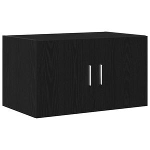 vidaXL Wandschrank Wandmontiert Schwarz Eichen-Optik 70 x 42,5 x 40 cm