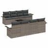 vidaXL Gartensofa-set 9 Stk. Grau Poly-Rattan