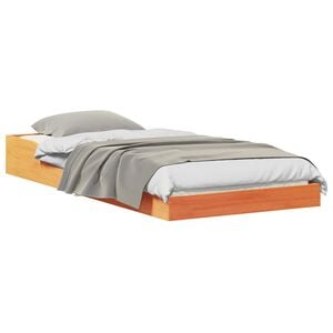 vidaXL Bettrahmen Wachsbraun 80 x 220 cm Massives Kiefernholz