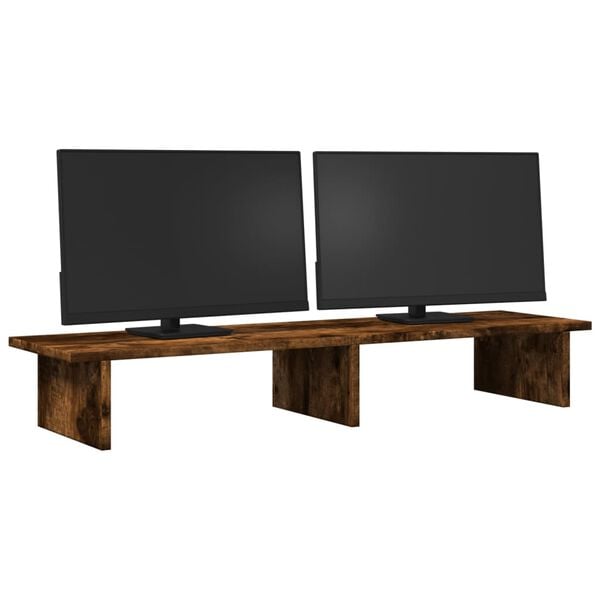 vidaXL Monitorst&auml;nder R&auml;uchereiche 100x27x15 cm Holzwerkstoff