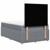 vidaXL Boxspringbett mit Matratze Hellgrau 120x200 cm Stoff