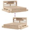 vidaXL Massivholzbett mit Regal ohne Matratze 180x200 cm Kiefernholz