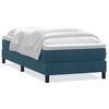 vidaXL Boxspringbett mit Matratze Dunkelblau 90x210 cm Samt