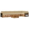 vidaXL Outdoor-Sofagarnitur mit Kissen 7 pcs Natur und Beige