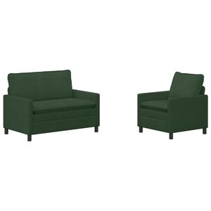 vidaXL Sofa Set 2 stk. Dschungelgr&uuml;n Stoff