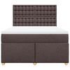 vidaXL Boxspringbett mit Matratze Dunkelbraun 140x190 cm Stoff