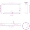 vidaXL Couchtischbeine U-Form 2 Stk. Schwarz 70x(30-31) cm Stahl