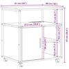 vidaXL Schrank mit Ladestation Mit Rad Graues Sonoma 61 x 46 x 67 cm