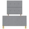 vidaXL Bettgestell mit Kopfteil Hellgrau 80 x 200 cm Stoff