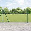 vidaXL Zaun mit Pfosten Grün 1,2 x 25 m PVC-beschichteter Stahl