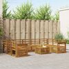 vidaXL Sofagarnituren 10 pcs Natur Massivholz Akazie