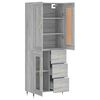 vidaXL Highboard Grau Sonoma 69,5x34x180 cm Holzwerkstoff