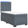 vidaXL Boxspringbett mit Matratze Dunkelgrau 100x200 cm Samt