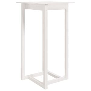 vidaXL Bartisch Wei&szlig; 60x60x110 cm Massivholz Kiefer